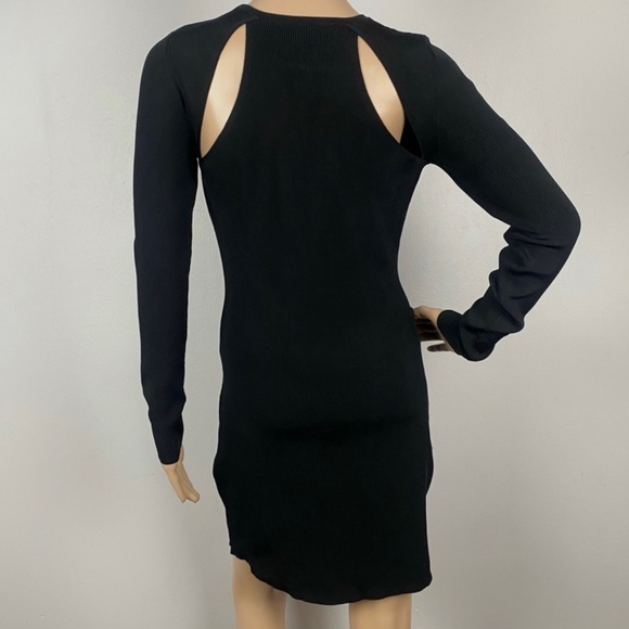 NEW ELIZABETH AND JAMES REVOLVE BLACK RIBBED MINI DRESS - Picture 7 of 8